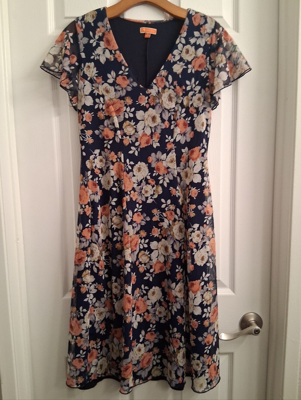 Modcloth Floral Mesh Midi Dress Small - Picture 1 of 3